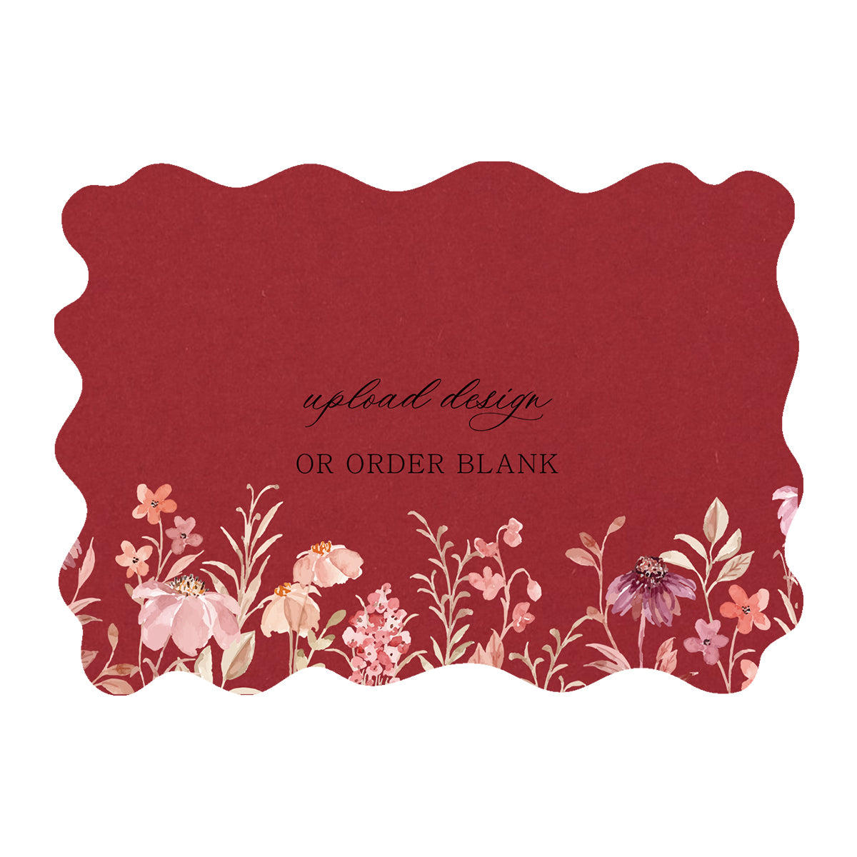 Custom Wedding Prints on Diecut Shaped Cardstock | Shape P219