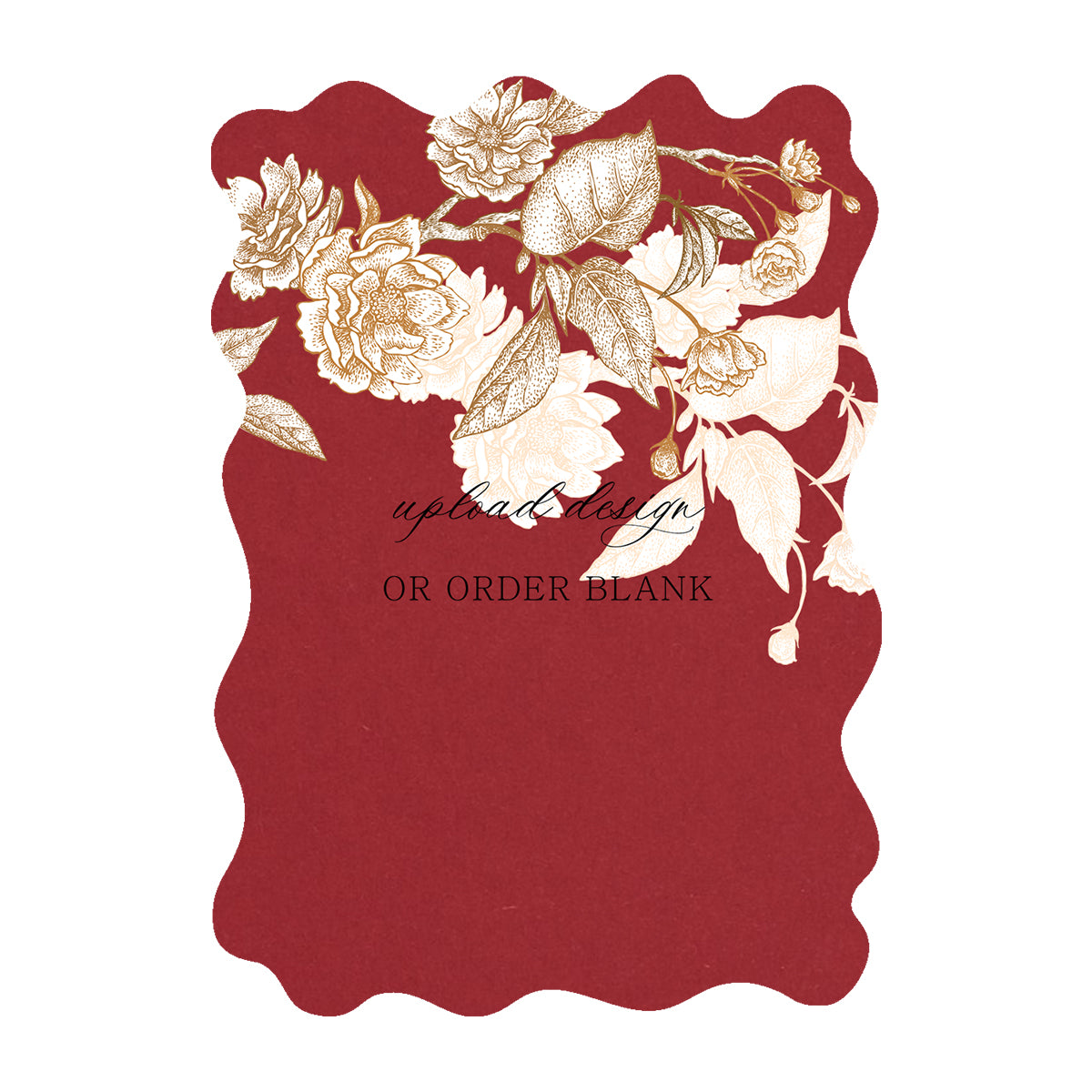Custom Wedding Prints on Diecut Shaped Cardstock | Shape P219