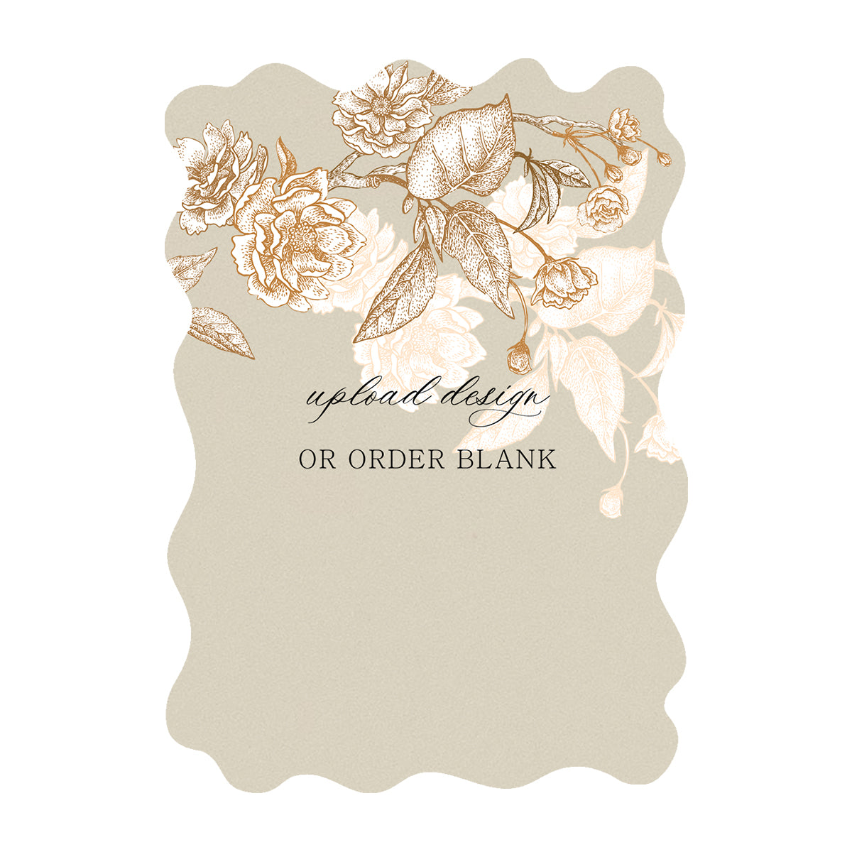 Custom Wedding Prints on Diecut Shaped Cardstock | Shape P219