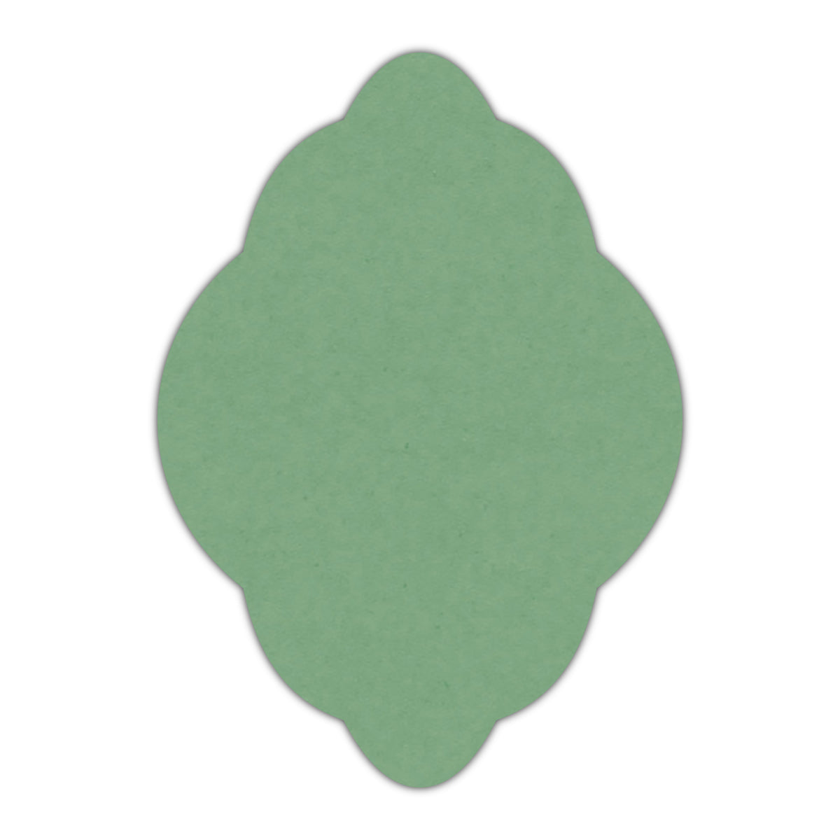 CMYK Print on Matcha Tea Cardstock | Shape P21 | 2" x 3.5"