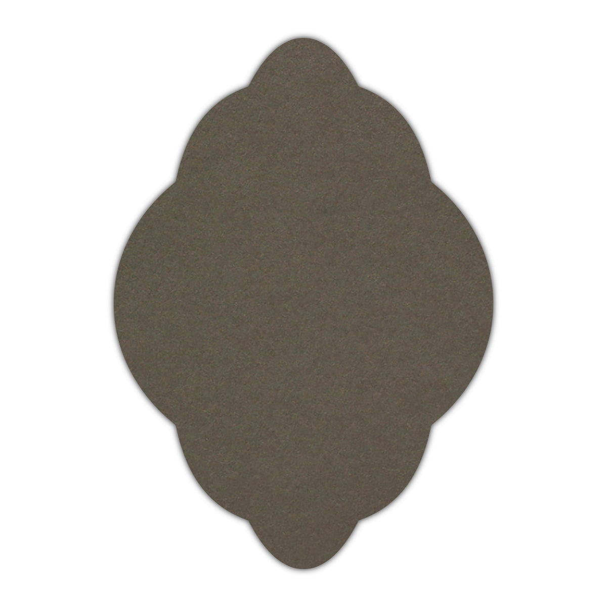 CMYK Print on Sombre Grey Cardstock | Shape P21 | 3" x 4"