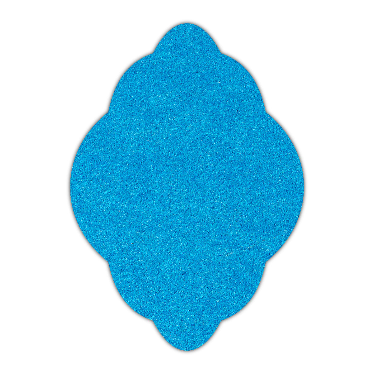 CMYK Print on Tabriz Blue Cardstock | Shape P21 | 4.25" x 5.5"