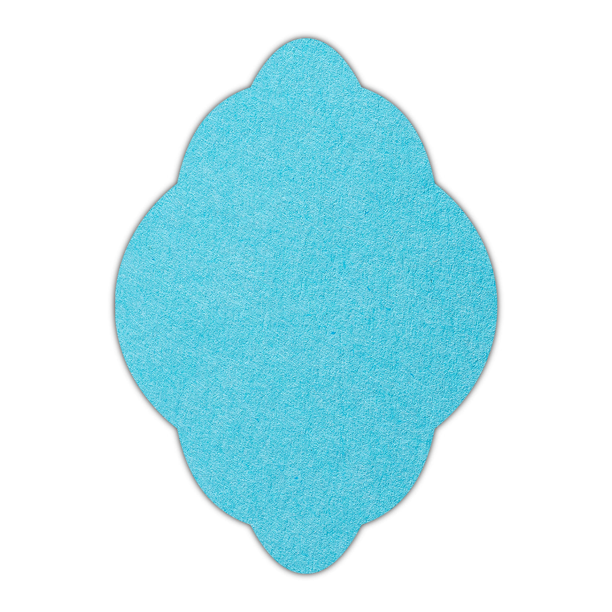 CMYK Print on Turquoise Cardstock | Shape P21 | 3" x 5"