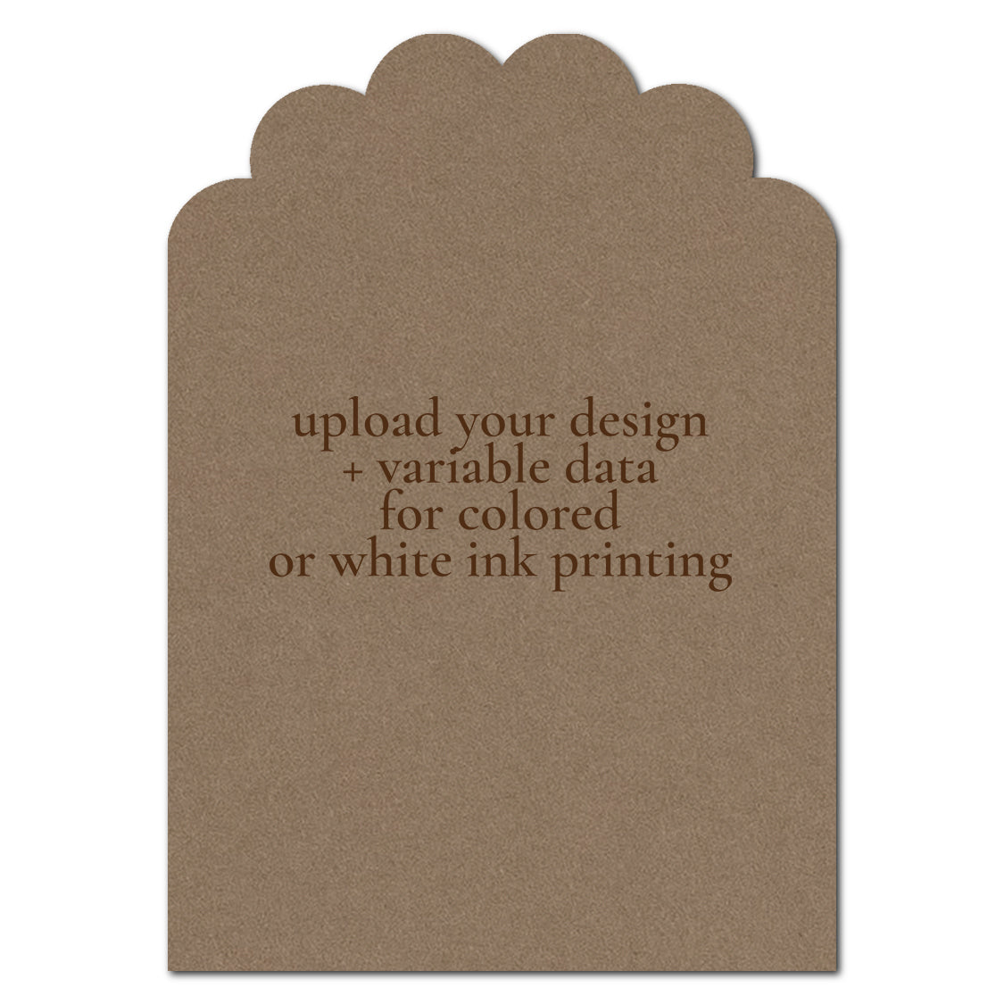 Individually Personalized Wedding Prints on Diecut Cardstock - Shape P220
