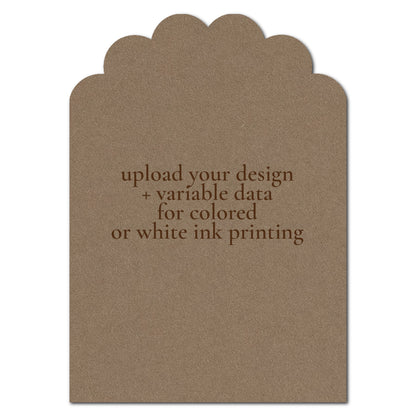 Individually Personalized Wedding Prints on Diecut Cardstock - Shape P220