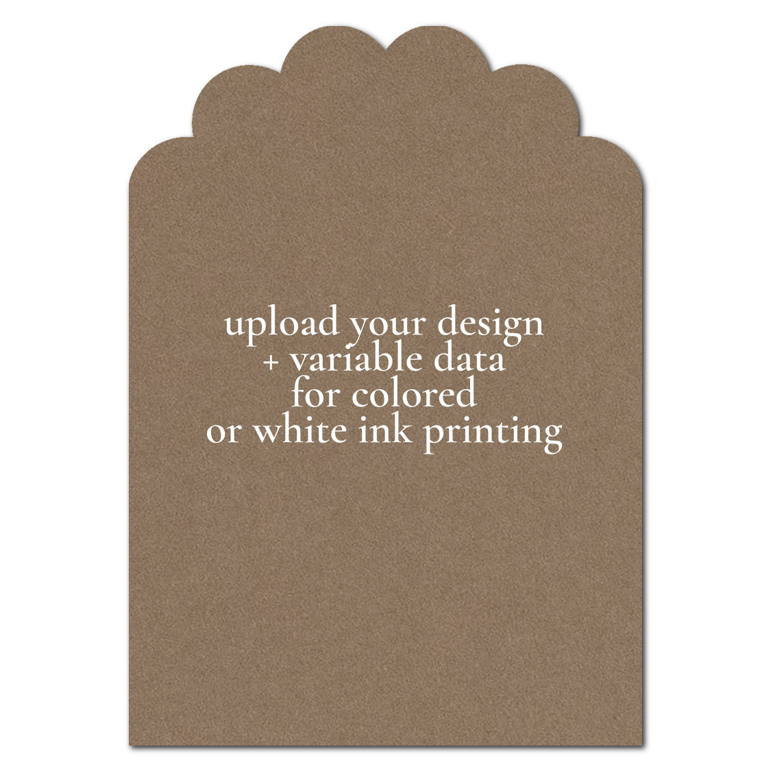 Individually Personalized Wedding Prints on Diecut Cardstock - Shape P220