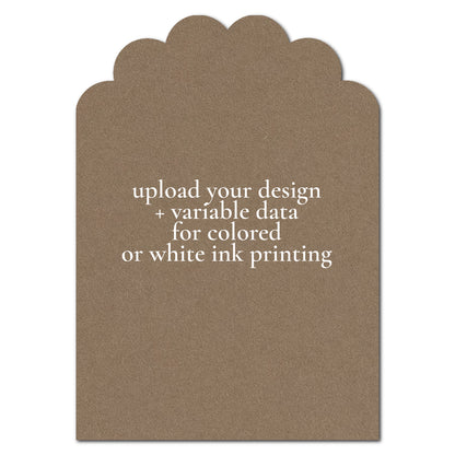 Individually Personalized Wedding Prints on Diecut Cardstock - Shape P220