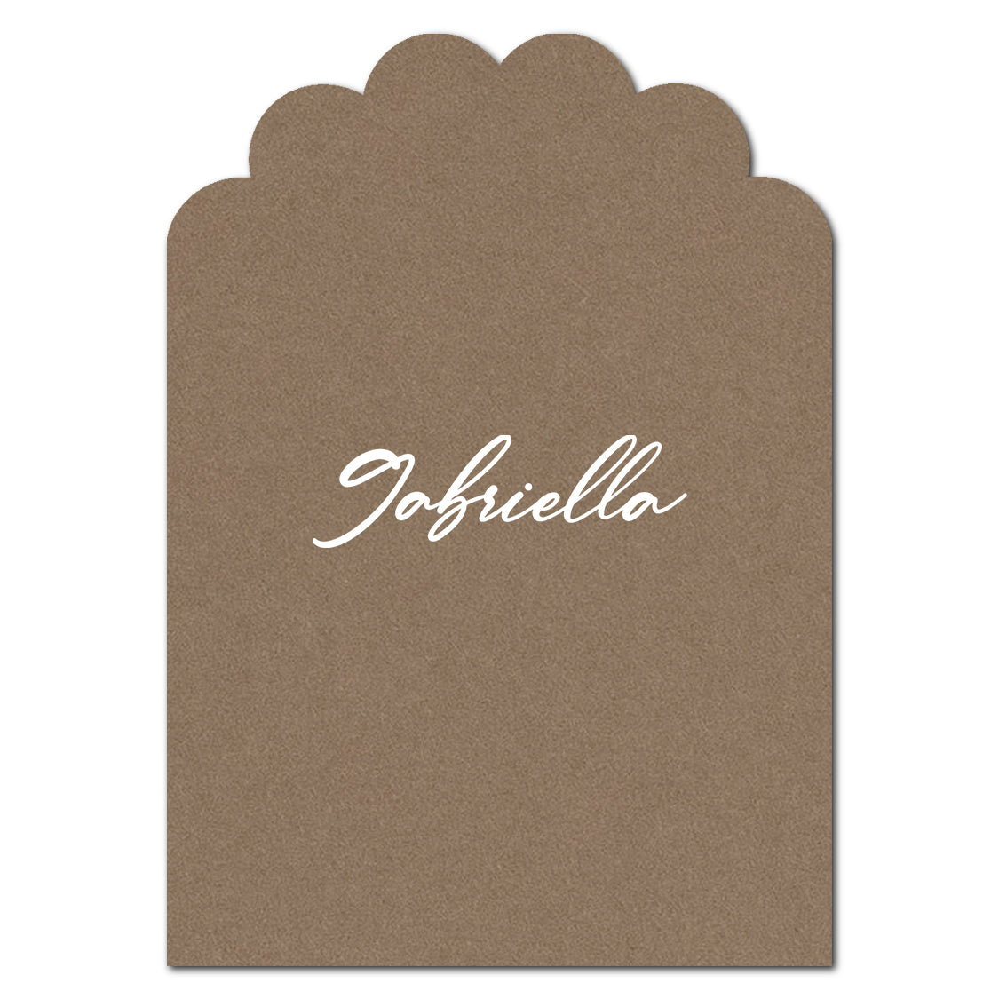 Individually Personalized Wedding Prints on Diecut Cardstock - Shape P220