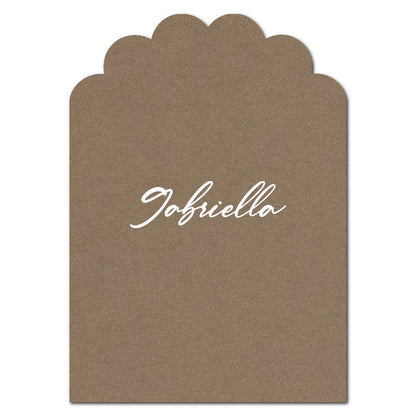 Individually Personalized Wedding Prints on Diecut Cardstock - Shape P220