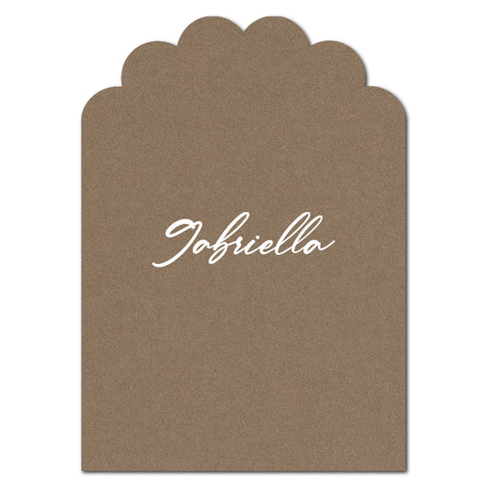 Individually Personalized Wedding Prints on Diecut Cardstock - Shape P220