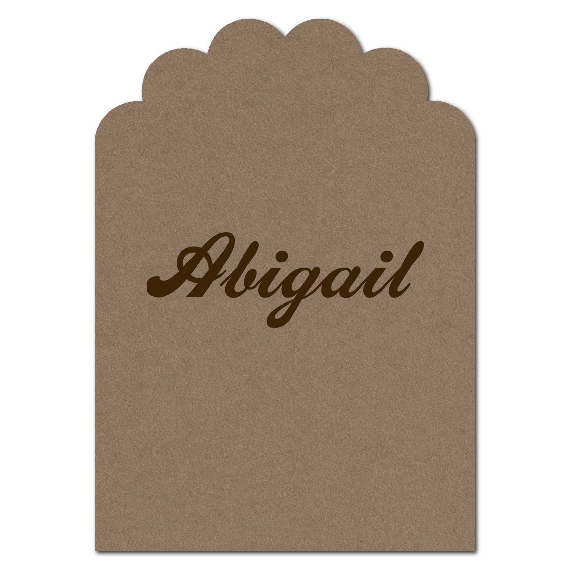 Individually Personalized Wedding Prints on Diecut Cardstock - Shape P220