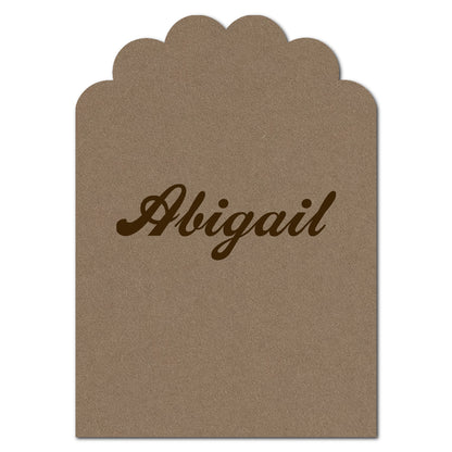 Individually Personalized Wedding Prints on Diecut Cardstock - Shape P220