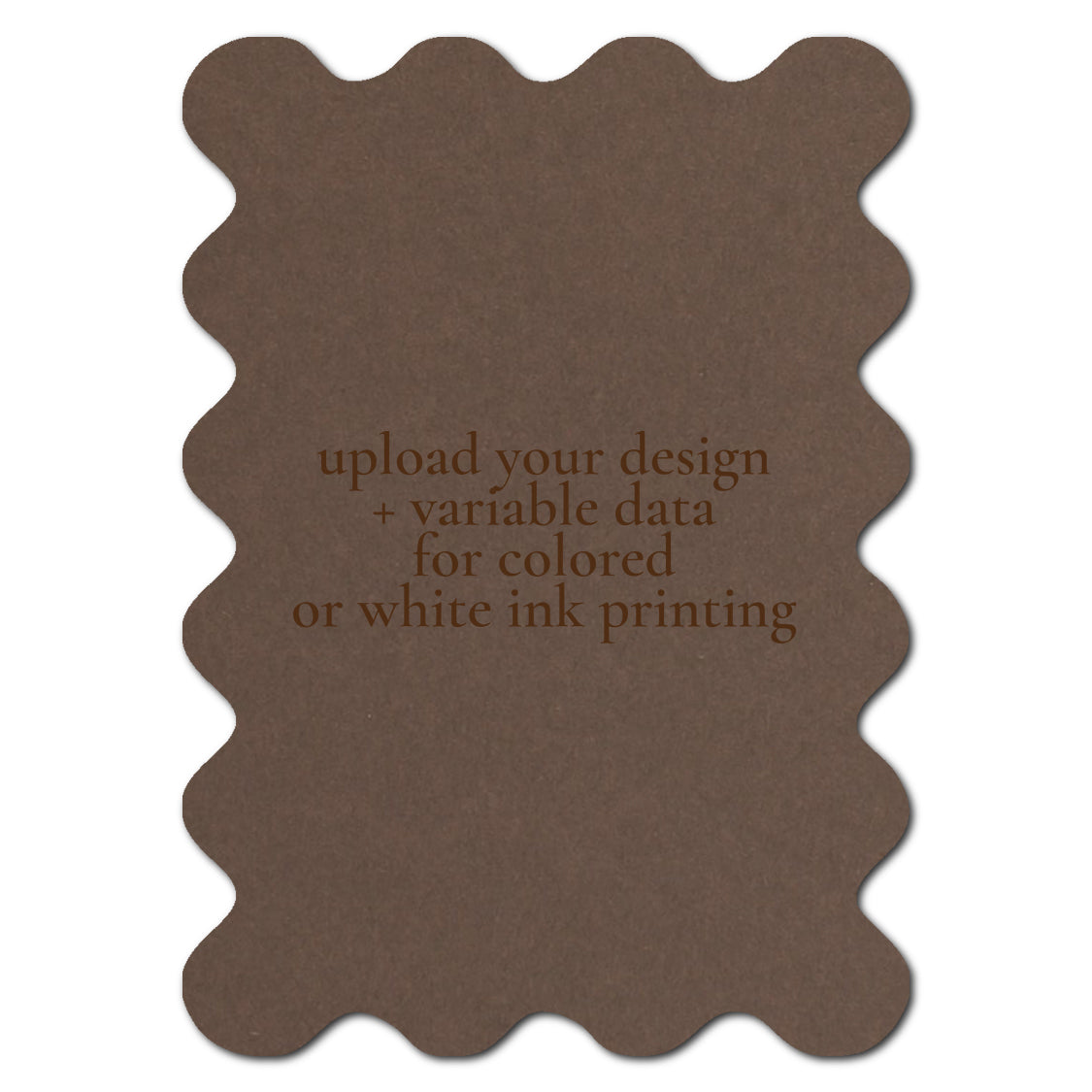 Individually Personalized Wedding Prints on Diecut Cardstock - Shape P222