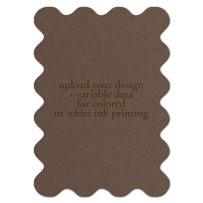 Individually Personalized Wedding Prints on Diecut Cardstock - Shape P222