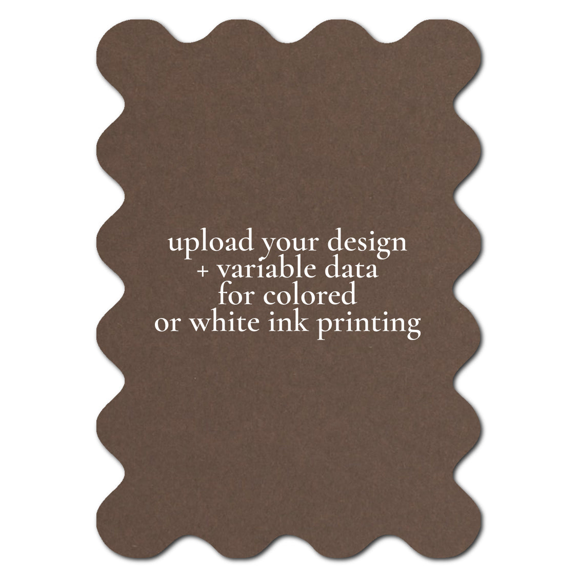 Individually Personalized Wedding Prints on Diecut Cardstock - Shape P222