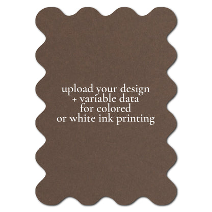 Individually Personalized Wedding Prints on Diecut Cardstock - Shape P222