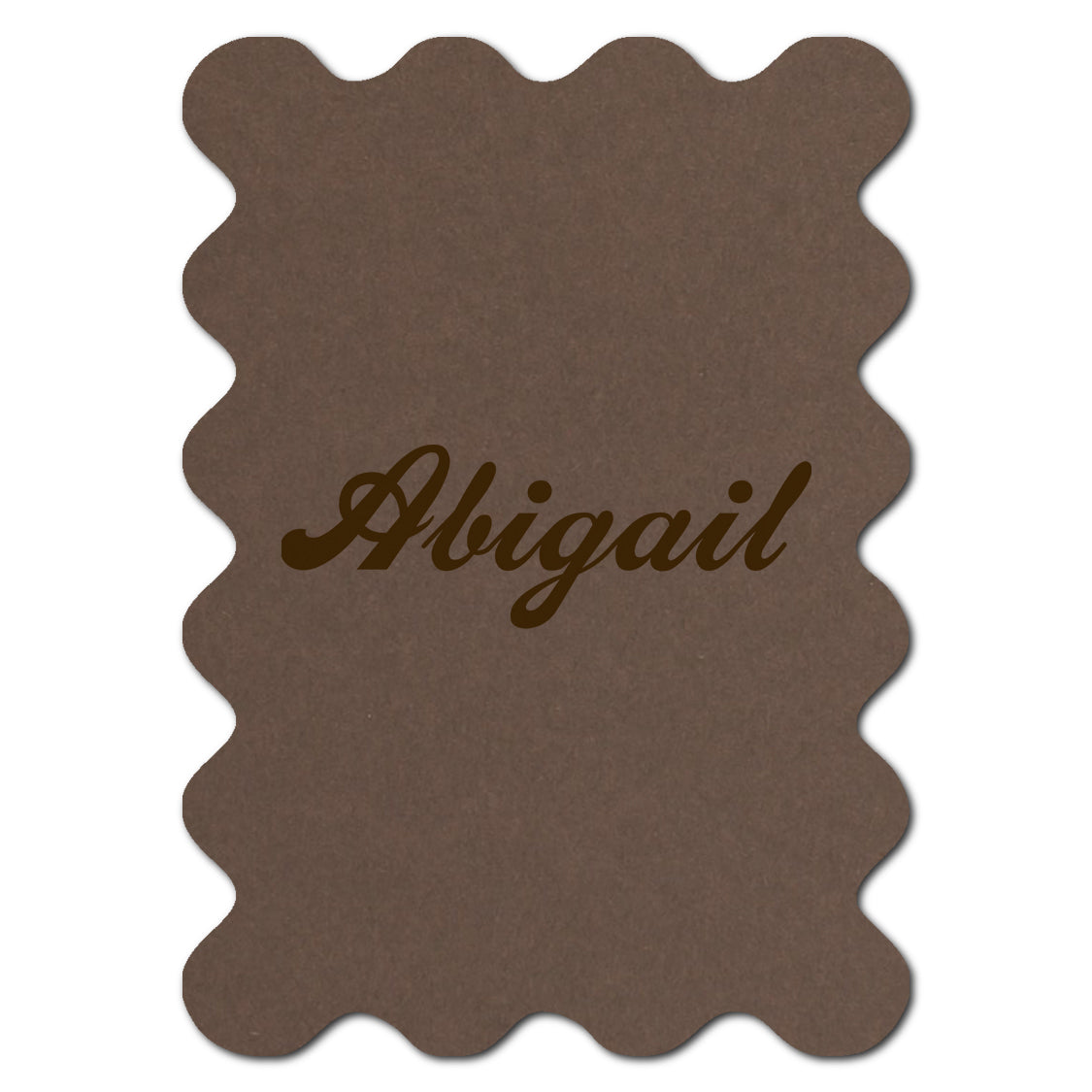 Individually Personalized Wedding Prints on Diecut Cardstock - Shape P222