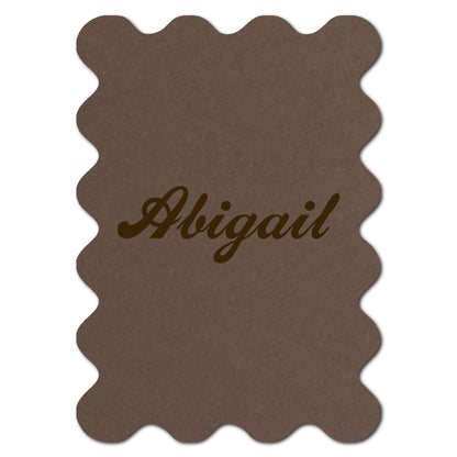 Individually Personalized Wedding Prints on Diecut Cardstock - Shape P222