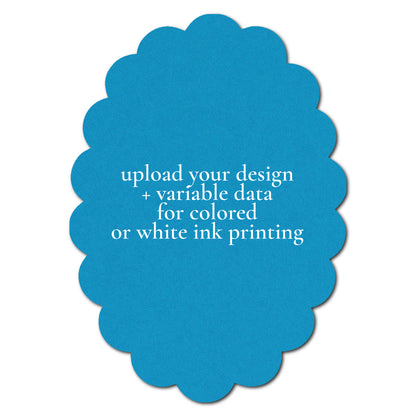Individually Personalized Wedding Prints on Diecut Cardstock - Shape P223