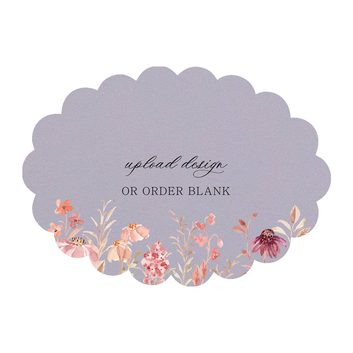 Custom Wedding Prints on Diecut Shaped Cardstock | Shape P223