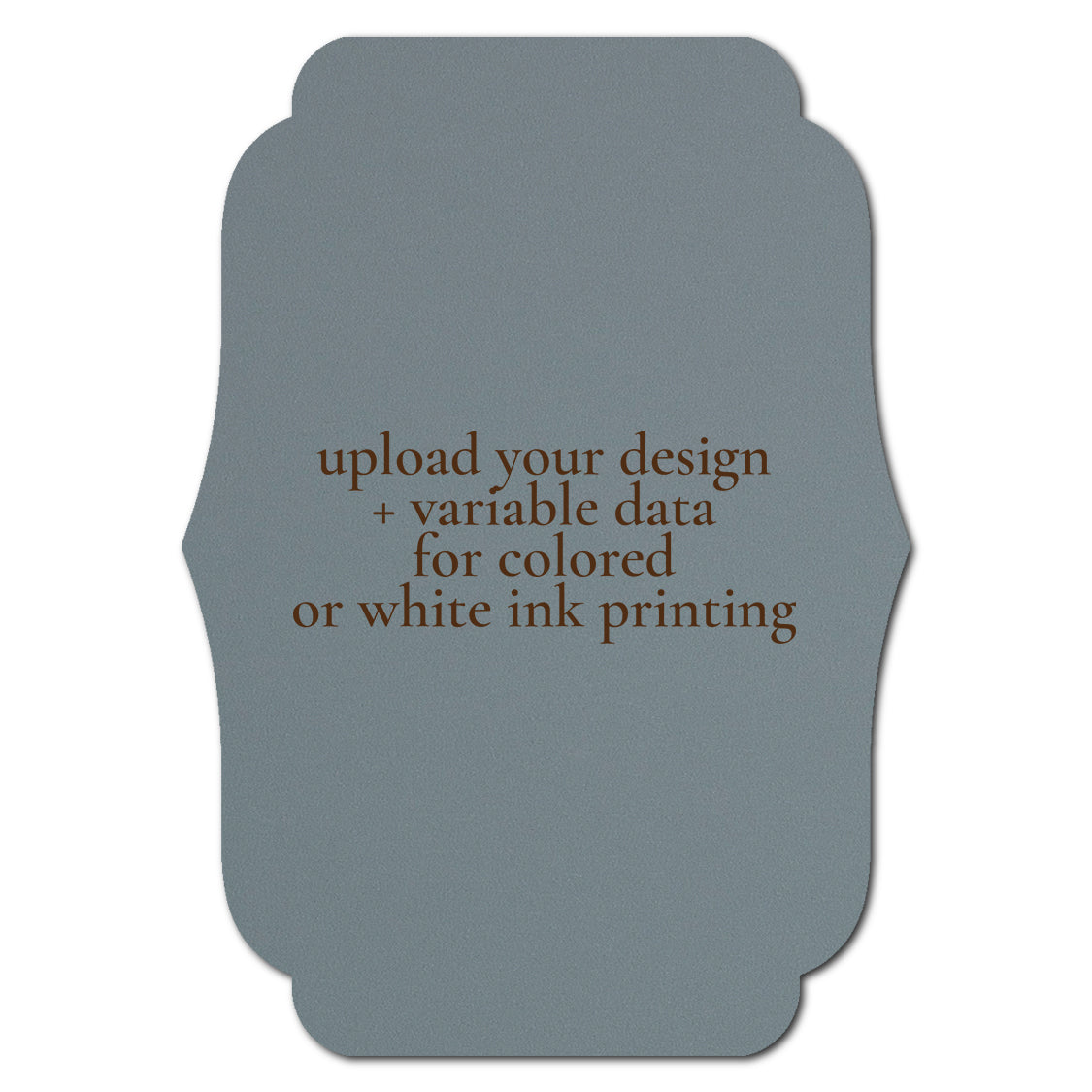 Individually Personalized Wedding Prints on Diecut Cardstock - Shape P224