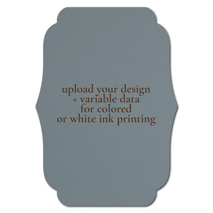 Individually Personalized Wedding Prints on Diecut Cardstock - Shape P224