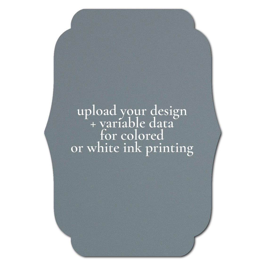 Individually Personalized Wedding Prints on Diecut Cardstock - Shape P224