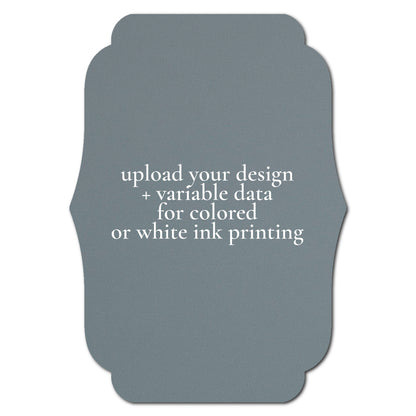 Individually Personalized Wedding Prints on Diecut Cardstock - Shape P224