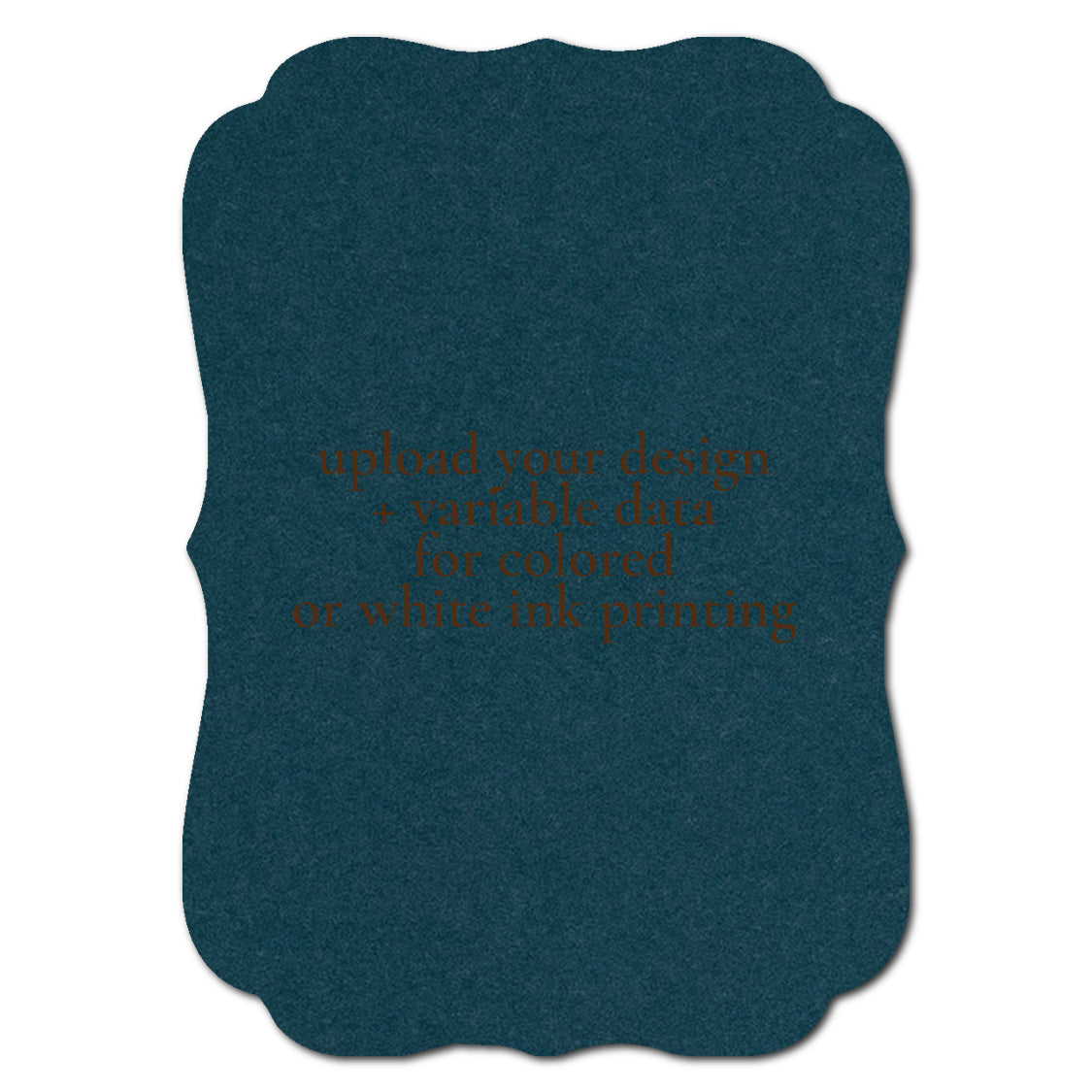 Individually Personalized Wedding Prints on Diecut Cardstock - Shape P225