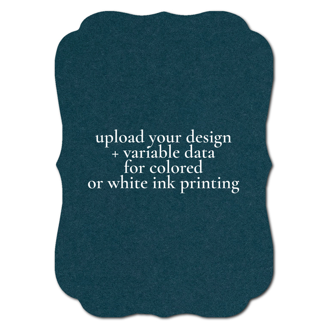 Individually Personalized Wedding Prints on Diecut Cardstock - Shape P225