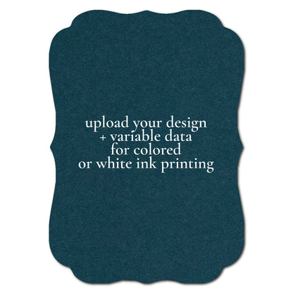 Individually Personalized Wedding Prints on Diecut Cardstock - Shape P225