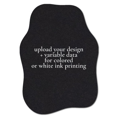 Individually Personalized Wedding Prints on Diecut Cardstock - Shape P226