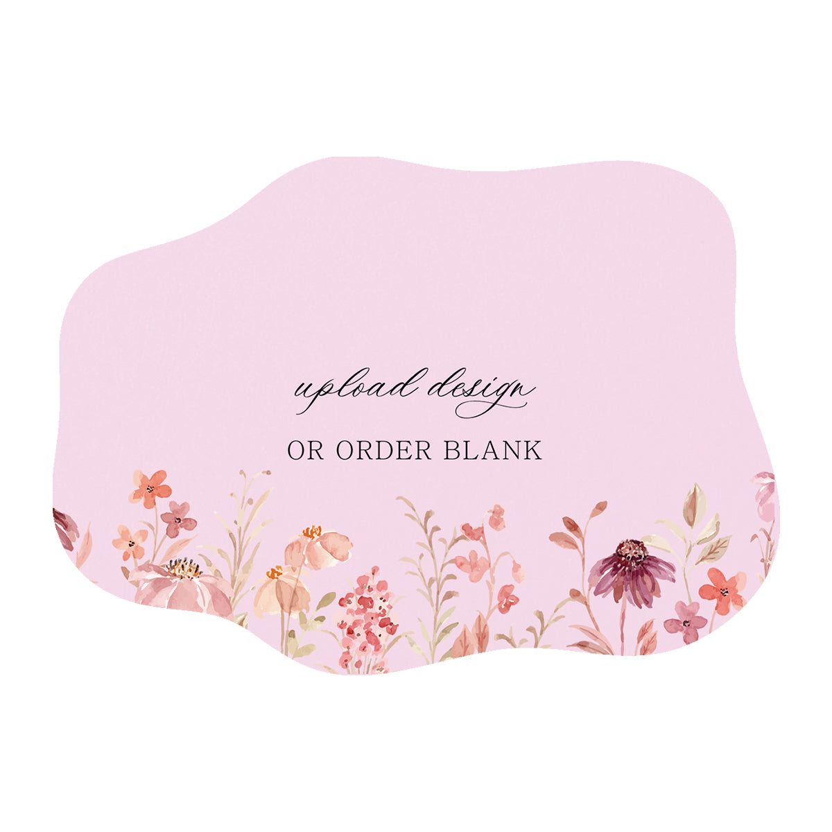Custom Wedding Prints on Diecut Shaped Cardstock | Shape P226