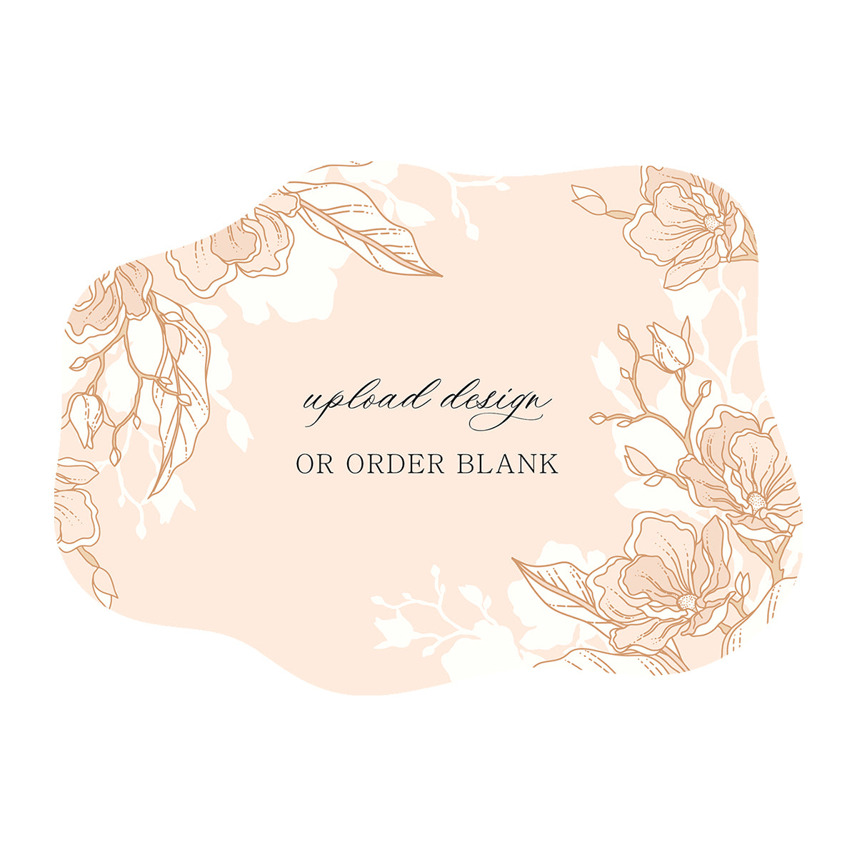 Custom Wedding Prints on Diecut Shaped Cardstock | Shape P226