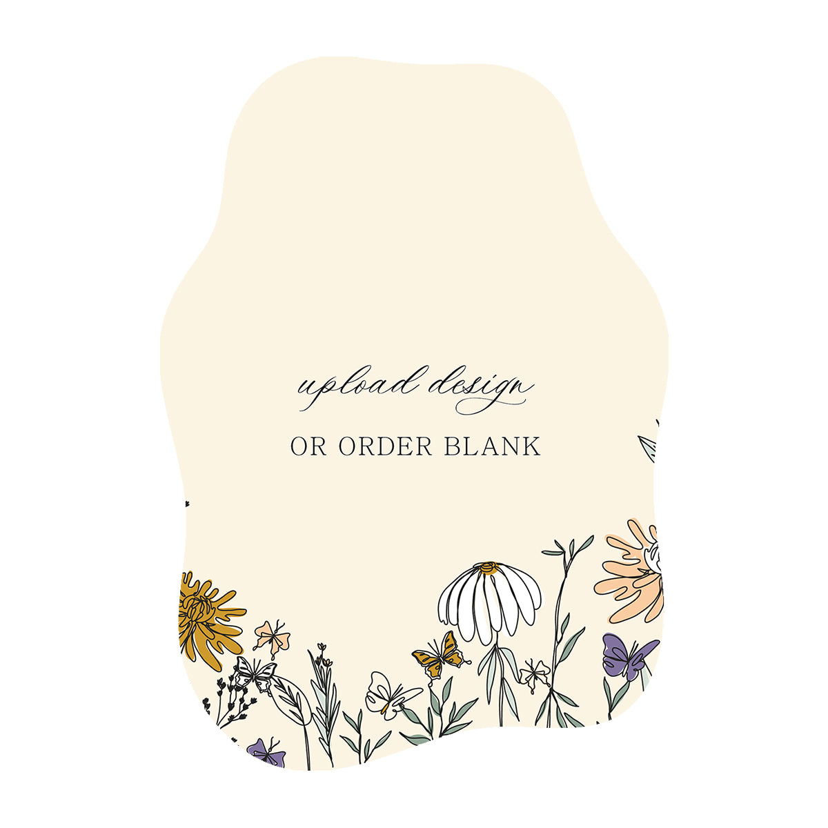 Custom Wedding Prints on Diecut Shaped Cardstock | Shape P226