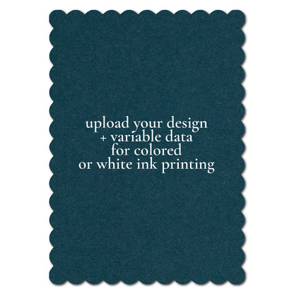 Individually Personalized Wedding Prints on Diecut Cardstock - Shape P227