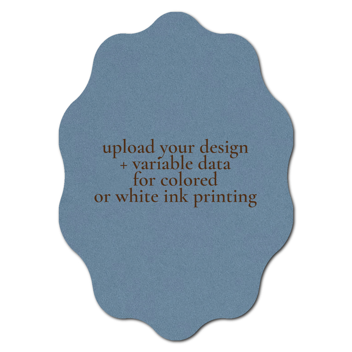 Individually Personalized Wedding Prints on Diecut Cardstock - Shape P228