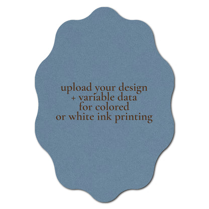 Individually Personalized Wedding Prints on Diecut Cardstock - Shape P228
