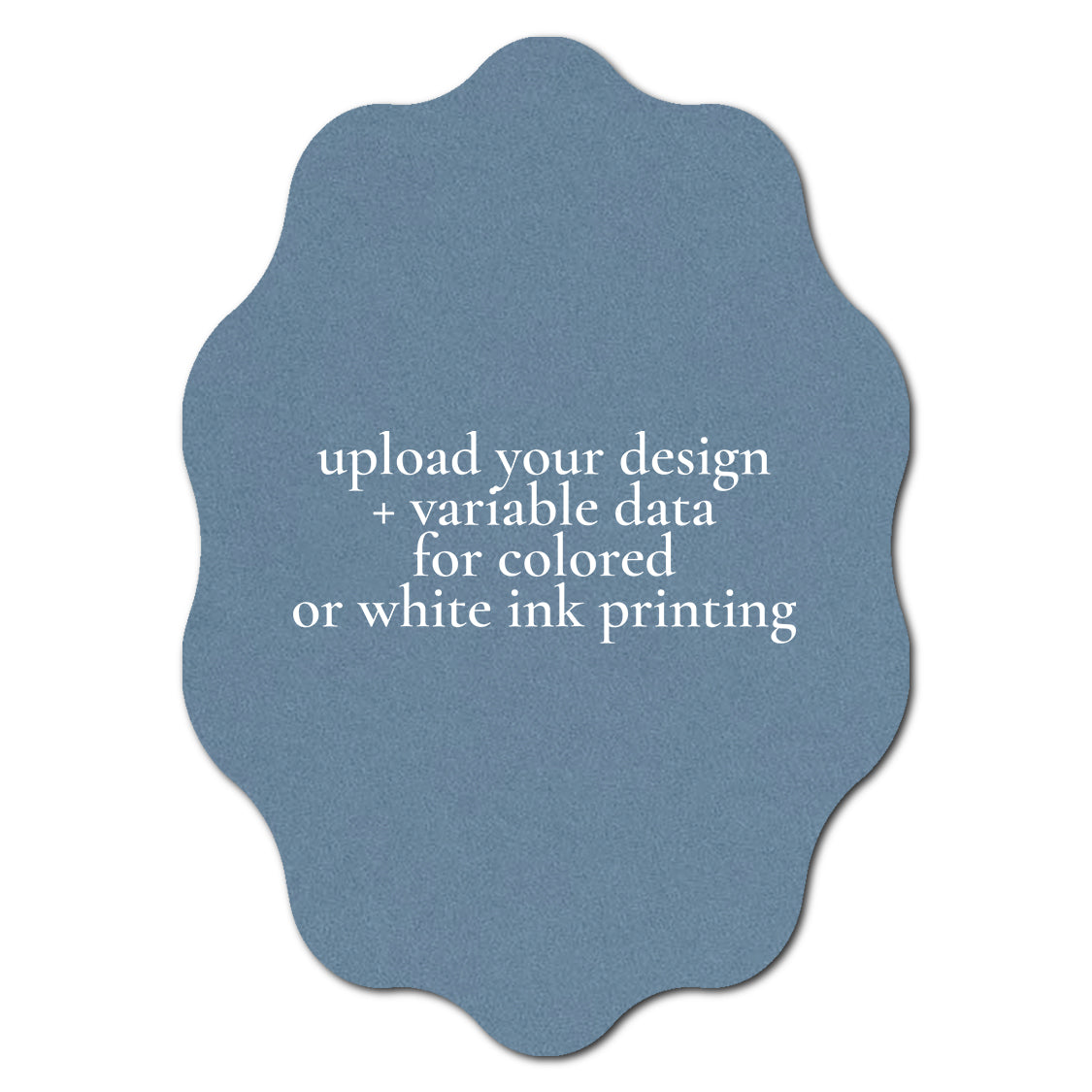 Individually Personalized Wedding Prints on Diecut Cardstock - Shape P228