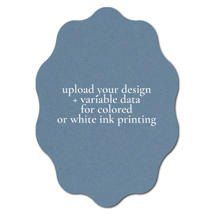 Individually Personalized Wedding Prints on Diecut Cardstock - Shape P228