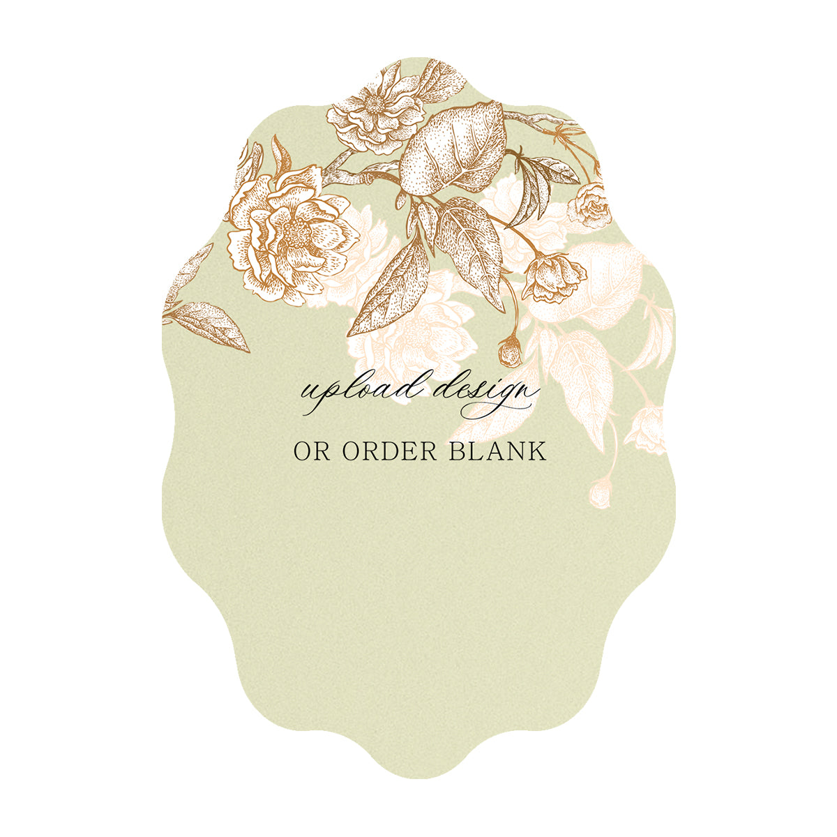 Custom Wedding Prints on Diecut Shaped Cardstock | Shape P228