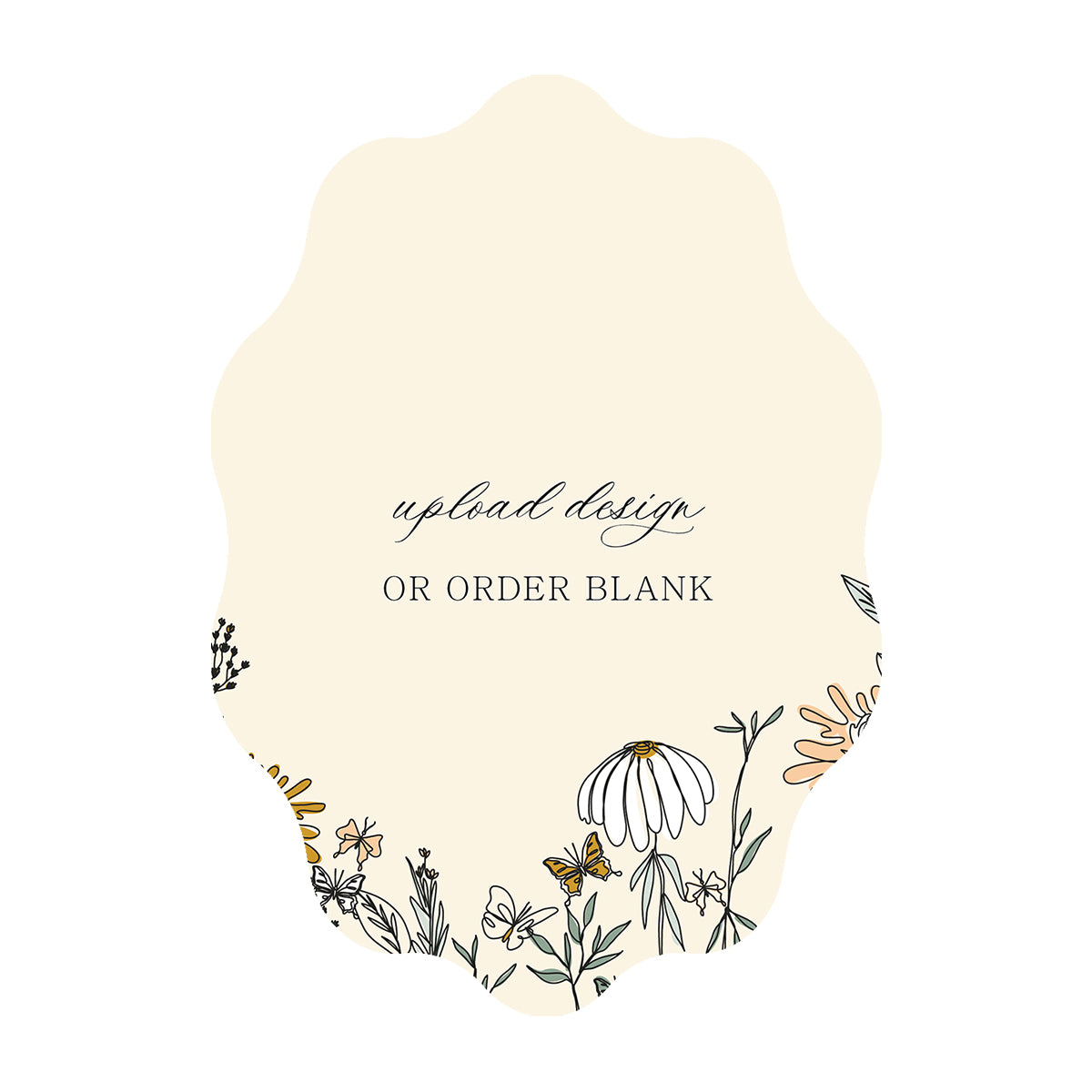 Custom Wedding Prints on Diecut Shaped Cardstock | Shape P228