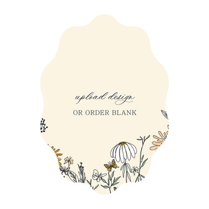 Custom Wedding Prints on Diecut Shaped Cardstock | Shape P228