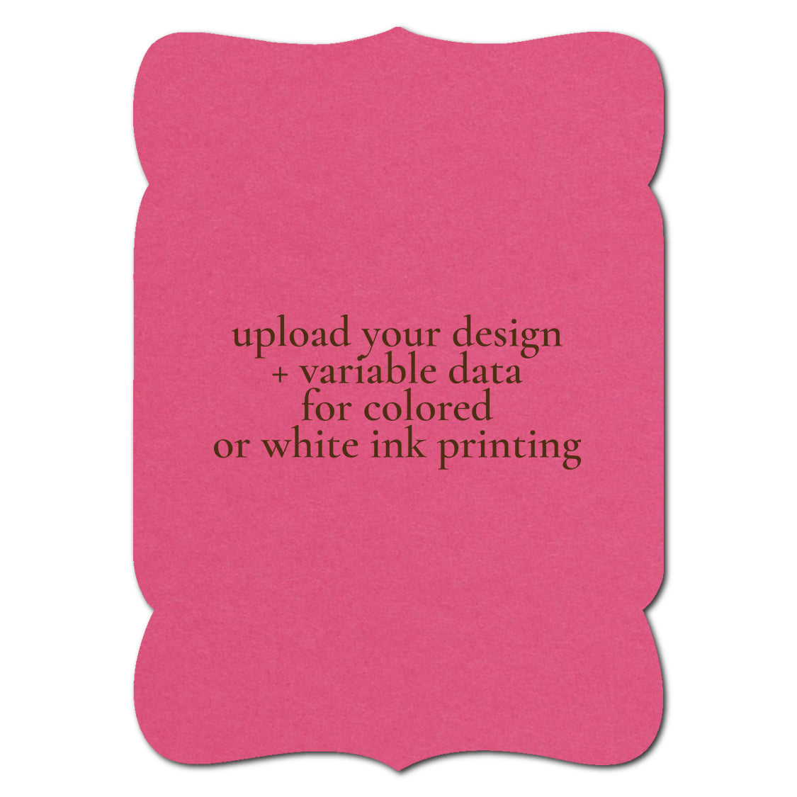 Individually Personalized Wedding Prints on Diecut Cardstock - Shape P229