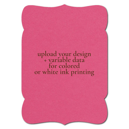 Individually Personalized Wedding Prints on Diecut Cardstock - Shape P229