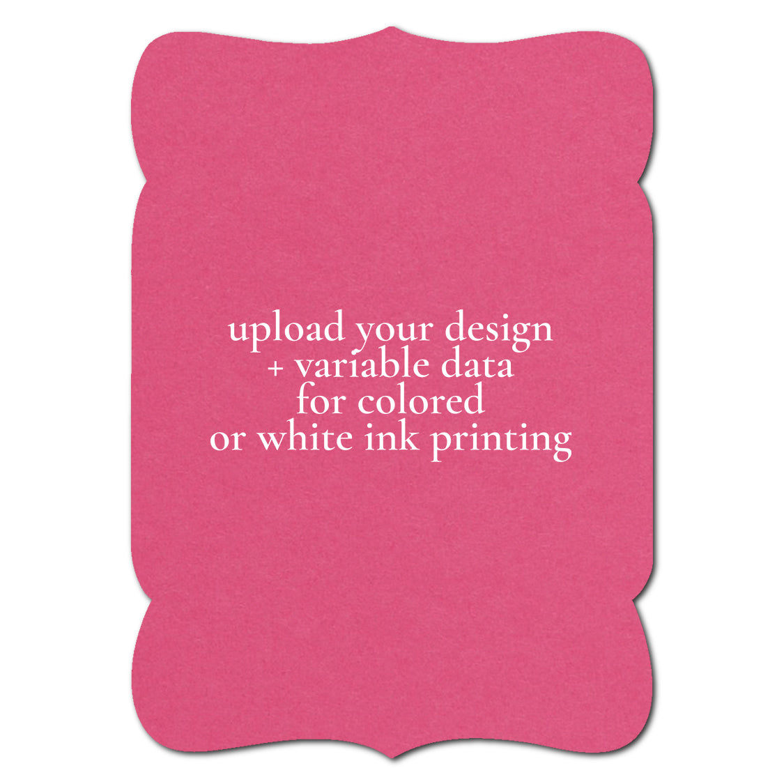 Individually Personalized Wedding Prints on Diecut Cardstock - Shape P229