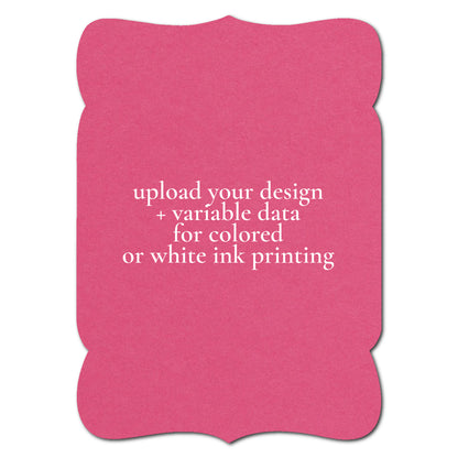 Individually Personalized Wedding Prints on Diecut Cardstock - Shape P229
