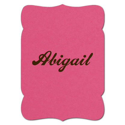 Individually Personalized Wedding Prints on Diecut Cardstock - Shape P229
