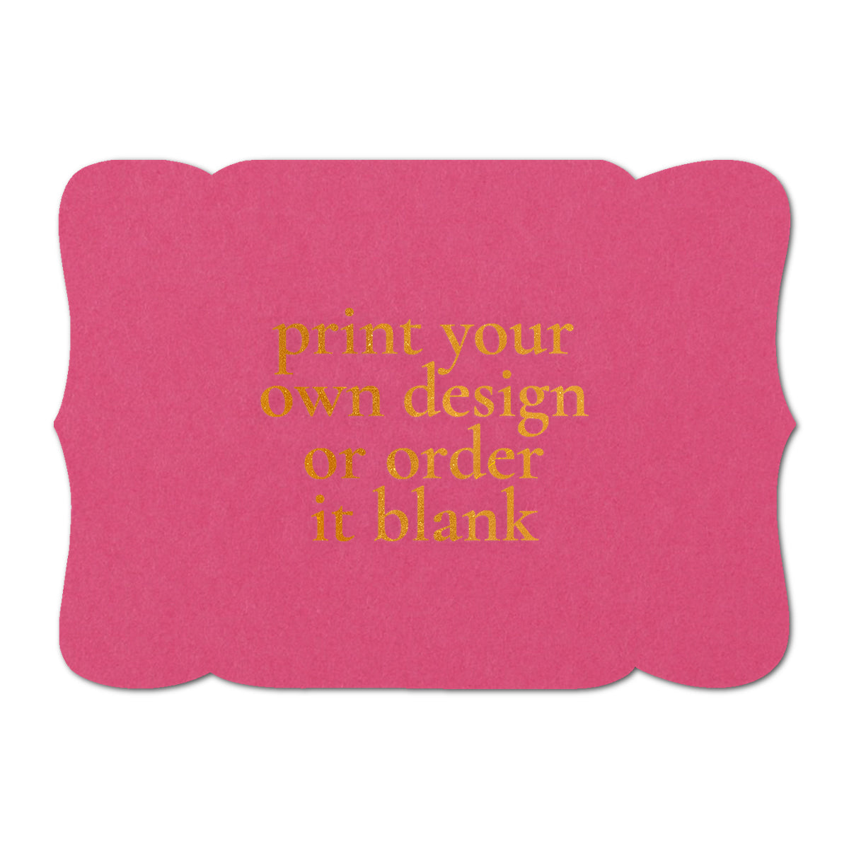 Custom Wedding Prints on Diecut Shaped Cardstock | Shape P229