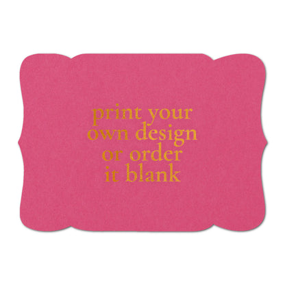Custom Wedding Prints on Diecut Shaped Cardstock | Shape P229